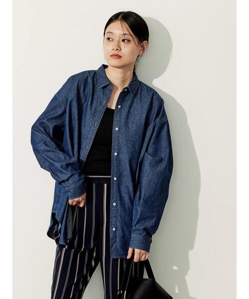 AMERICAN HOLIC(アメリカンホリック)の「ドロップショルダーデニムシャツ(シャツ/ブラウス・レディース・インディゴブルー・M/L)」の11枚目の写真