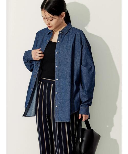 AMERICAN HOLIC(アメリカンホリック)の「ドロップショルダーデニムシャツ(シャツ/ブラウス・レディース・インディゴブルー・M/L)」の12枚目の写真