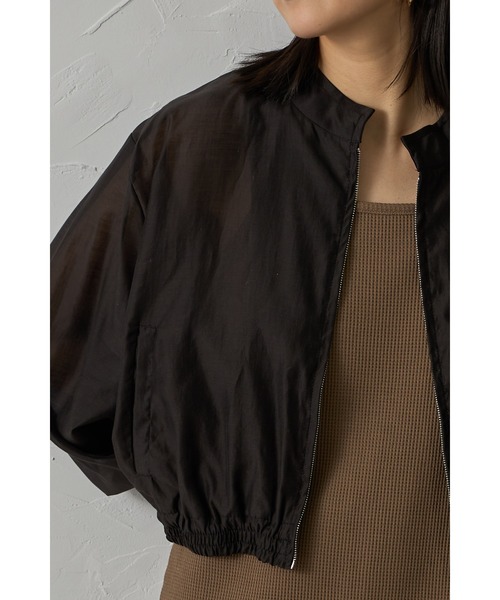 each（イーチ）の「テンセルシアージップブルゾン（ブルゾン・レディース・ホワイト/ベージュ/ブラック・FREE）」の11枚目の写真