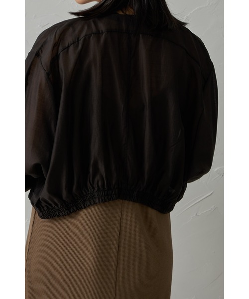 each（イーチ）の「テンセルシアージップブルゾン（ブルゾン・レディース・ホワイト/ベージュ/ブラック・FREE）」の13枚目の写真