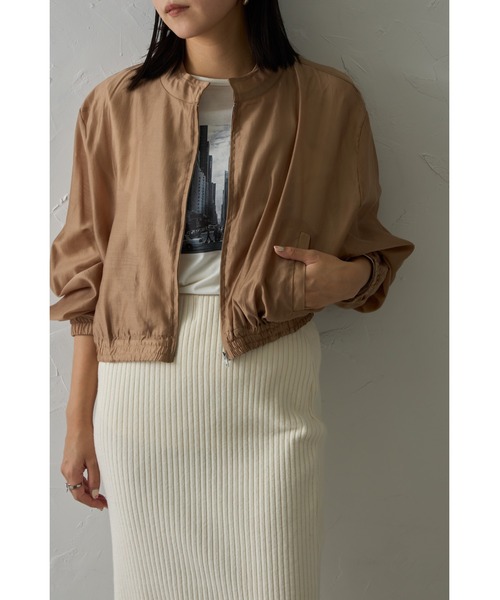 each（イーチ）の「テンセルシアージップブルゾン（ブルゾン・レディース・ホワイト/ベージュ/ブラック・FREE）」の19枚目の写真