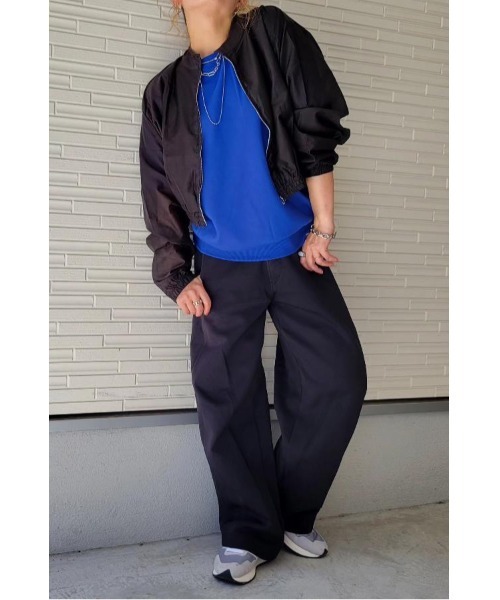 each（イーチ）の「テンセルシアージップブルゾン（ブルゾン・レディース・ホワイト/ベージュ/ブラック・FREE）」の17枚目の写真