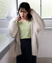 フェザーヤーン カーディガン（ウォッシャブル）