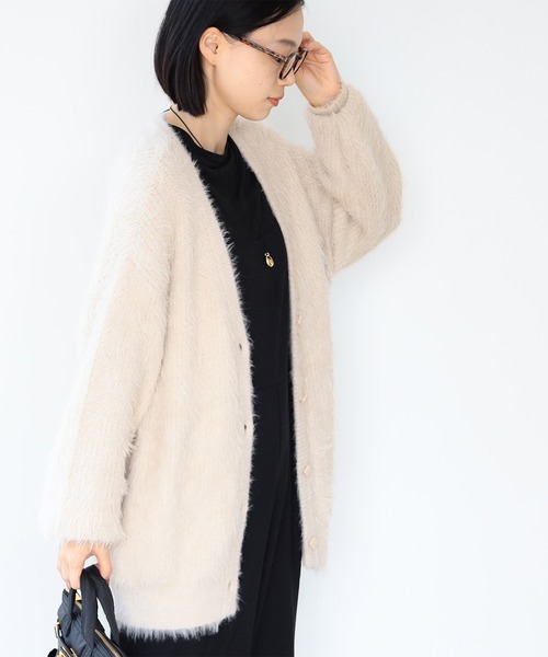 BEAMS HEART（ビームスハート）の「フェザーヤーン カーディガン（ウォッシャブル）（カーディガン/ボレロ・レディース・ホワイト系その他5/ブラウン系その他4/グリーン/ブルー系その他/グレー/ピンク/チャコールグレー・FREE）」の17枚目の写真