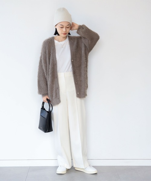 BEAMS HEART（ビームスハート）の「フェザーヤーン カーディガン（ウォッシャブル）（カーディガン/ボレロ・レディース・ホワイト系その他5/ブラウン系その他4/グリーン/ブルー系その他/グレー/ピンク/チャコールグレー・FREE）」の15枚目の写真