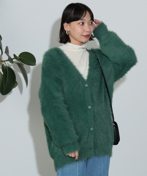 新色追加】フェザーヤーン カーディガン（ウォッシャブル