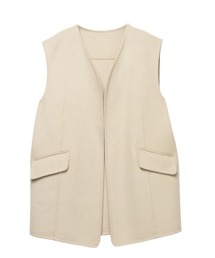 anuans | ウールミックスリバーミドルレングスジレ(ベスト)