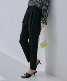 【洗える・WEB限定カラーあり】 ウールミルドサキソニー テーパードパンツ