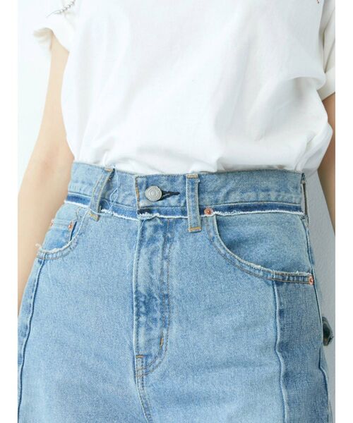 Ungrid（アングリッド）の「ウエストリメイクカットオフルーズデニム（デニムパンツ・レディース・ブルー・24inch/25inch/26inch）」の16枚目の写真