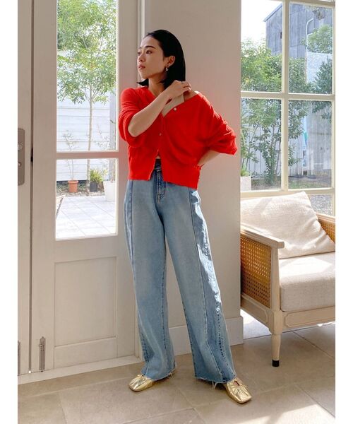 Ungrid（アングリッド）の「ウエストリメイクカットオフルーズデニム（デニムパンツ・レディース・ブルー・24inch/25inch/26inch）」の17枚目の写真