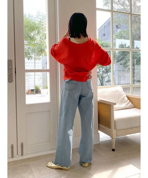 Ungrid（アングリッド）の「ウエストリメイクカットオフルーズデニム（デニムパンツ・レディース・ブルー・24inch/25inch/26inch）」の18枚目の写真