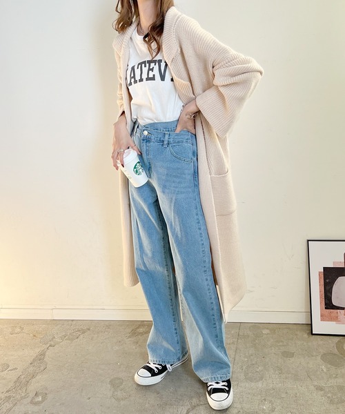 Futier land（フューティアランド）の「ロングニットテーラーガウン（その他アウター・レディース・キャメル/ダークブラウン/アイボリー・FREE）」の19枚目の写真