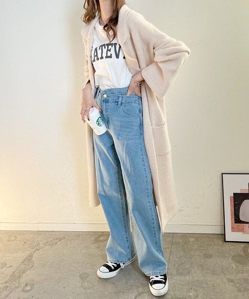 Futier land（フューティアランド）の「ロングニットテーラーガウン（その他アウター・レディース・キャメル/ダークブラウン/アイボリー・FREE）」の20枚目の写真