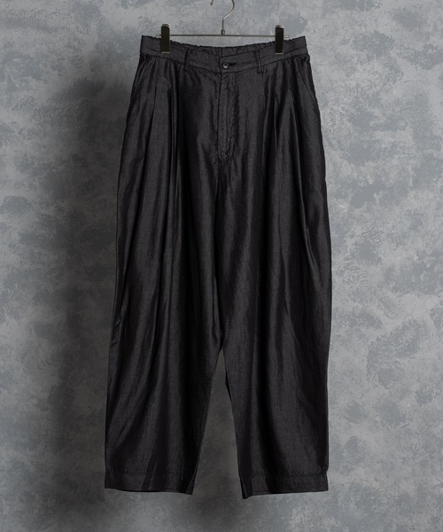 KUUUPY(クーピー)の「Wide Tapered Pants Lyocell Denim - ワイドテーパードリヨセルデニム(デニムパンツ・メンズ・インディゴブルー/ブラック・SMALL/MEDIUM/LARGE)」の20枚目の写真