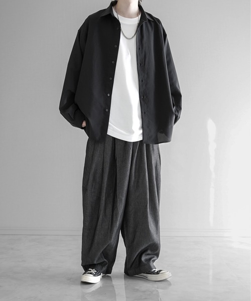 KUUUPY(クーピー)の「Wide Tapered Pants Lyocell Denim - ワイドテーパードリヨセルデニム(デニムパンツ・メンズ・インディゴブルー/ブラック・SMALL/MEDIUM/LARGE)」の11枚目の写真