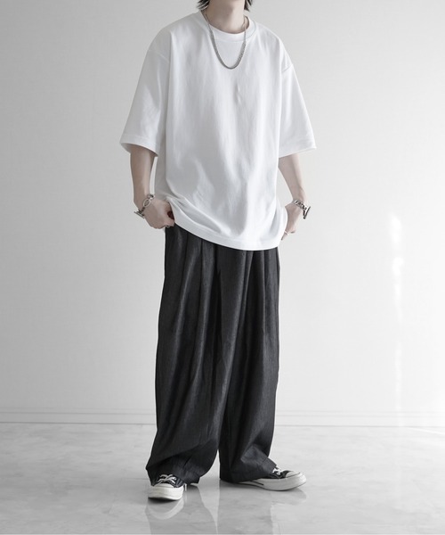 KUUUPY(クーピー)の「Wide Tapered Pants Lyocell Denim - ワイドテーパードリヨセルデニム(デニムパンツ・メンズ・インディゴブルー/ブラック・SMALL/MEDIUM/LARGE)」の12枚目の写真