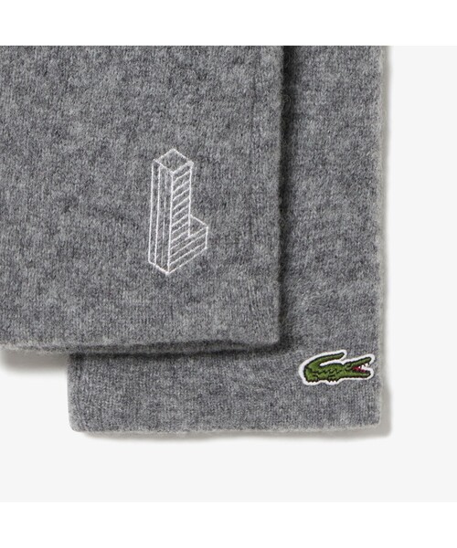 LACOSTE(ラコステ)の「ラムウールジャージニットロゴステッチグローブ(手袋・メンズ・ブラック/グレー/ベージュ・FREE)」の5枚目の写真