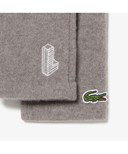 LACOSTE(ラコステ)の「ラムウールジャージニットロゴステッチグローブ(手袋・メンズ・ブラック/グレー/ベージュ・FREE)」の9枚目の写真