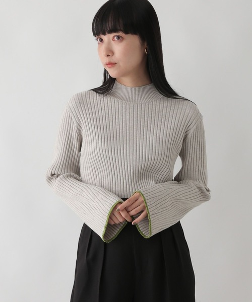 LOWRYS FARM(ローリーズファーム)の「ハイショクフレアスリーブロングスリーブ 176594(ニット/セーター・レディース・アイボリー/ホワイト/ブラック/グレー・FREE)」の15枚目の写真