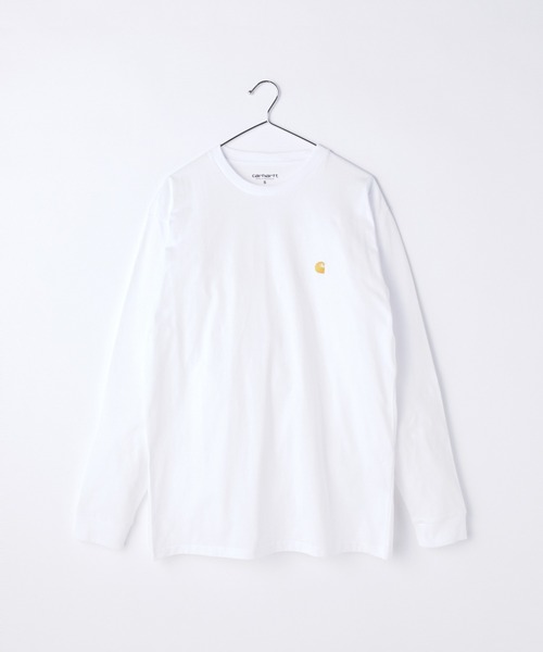 Carhartt WIP(カーハートダブリューアイピー)の「CARHARTT WIP L/S CHASE T-SHIRT カーハート ワークインプログレス チェイス ワンポイント ロンT(Tシャツ/カットソー・メンズ・ブラック/グレー系1/ホワイト/ネイビー/ホワイト系1・MEDIUM/X-SMALL/LARGE/SMALL/X-LARGE/XX-LARGE)」の17枚目の写真