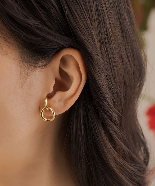 ANOH（アノー）の「リングフックピアス（ピアス（両耳用）・レディース・シルバー/ゴールド・FREE）」の9枚目の写真