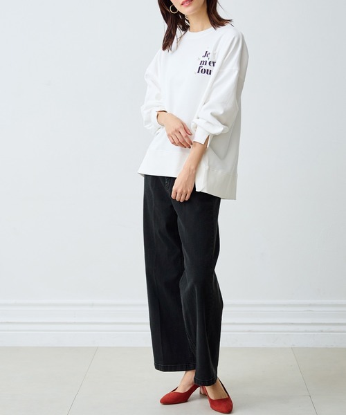 RANAN（ラナン）の「[4サイズ展開]美脚見えストレッチセミワイドデニム（デニムパンツ・レディース・モカ/ブルー/ブラック/ベージュ・61/67/70/64）」の10枚目の写真