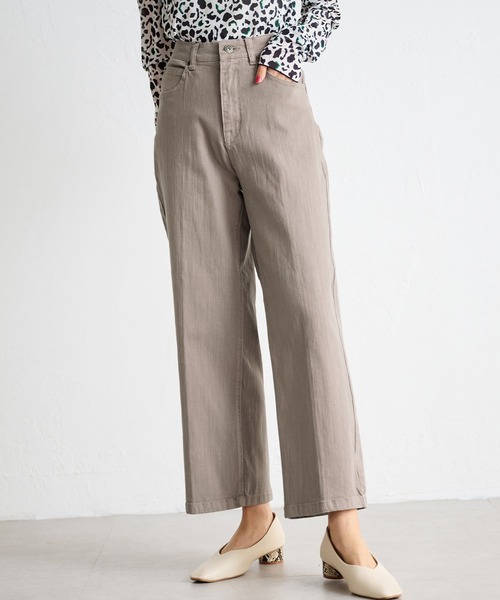 RANAN（ラナン）の「[4サイズ展開]美脚見えストレッチセミワイドデニム（デニムパンツ・レディース・モカ/ブルー/ブラック/ベージュ・61/67/70/64）」の13枚目の写真