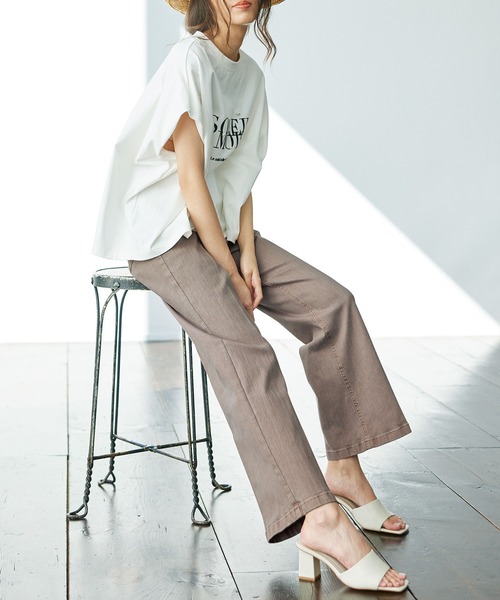 ☆Karen Millen 花柄デニムスパンコール ワイドレッグ パンツ Denim All Over Floral Sequin Wide Leg Trousers | Karen Millen