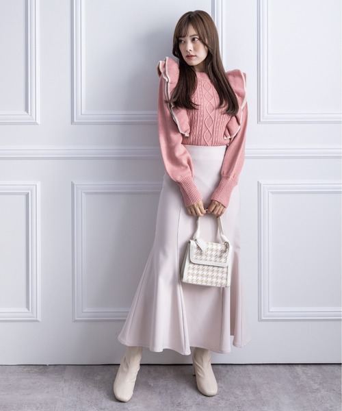 clear（クリア）の「千鳥柄ハンドバッグ（ハンドバッグ・レディース・ベージュ/ブラック・F）」の9枚目の写真