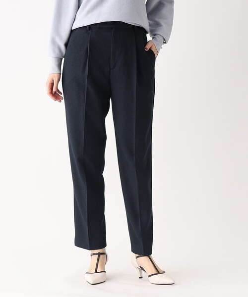 index（インデックス）の「◆ストレッチカルゼ テーパードパンツ（その他パンツ・レディース・ネイビー/ベビーピンク/ライトベージュ・36/38/40/42）」の2枚目の写真