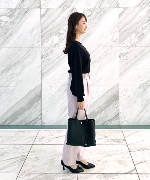 index（インデックス）の「◆ストレッチカルゼ テーパードパンツ（その他パンツ・レディース・ネイビー/ベビーピンク/ライトベージュ・36/38/40/42）」の7枚目の写真