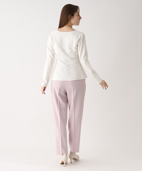 index（インデックス）の「◆ストレッチカルゼ テーパードパンツ（その他パンツ・レディース・ネイビー/ベビーピンク/ライトベージュ・36/38/40/42）」の21枚目の写真