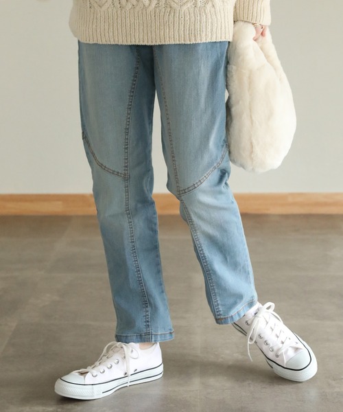 aity(アイティ)の「ウエストリブデニムサルエルパンツ(デニムパンツ・レディース・ブルー/ワンウォッシュ/ネイビー・M)」の3枚目の写真