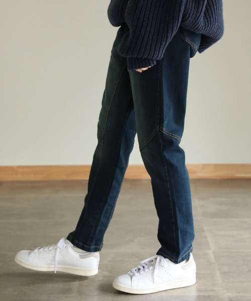 aity(アイティ)の「ウエストリブデニムサルエルパンツ(デニムパンツ・レディース・ブルー/ワンウォッシュ/ネイビー・M)」の6枚目の写真