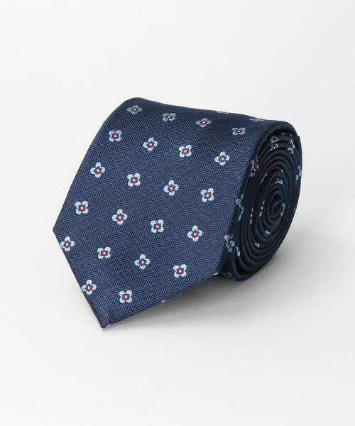 green label relaxing（グリーンレーベルリラクシング）の「シルク(1) 8.0cm 小紋 ネクタイ（ネクタイ・メンズ・ネイビー/ロイヤルブルー・FREE）」の2枚目の写真