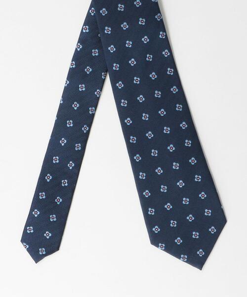 green label relaxing（グリーンレーベルリラクシング）の「シルク(1) 8.0cm 小紋 ネクタイ（ネクタイ・メンズ・ネイビー/ロイヤルブルー・FREE）」の3枚目の写真