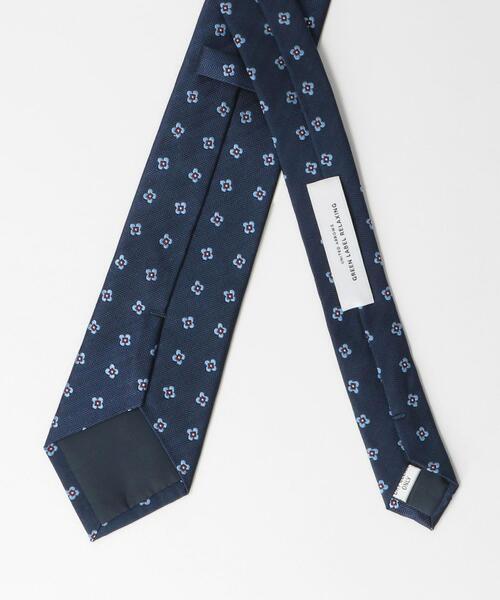 green label relaxing（グリーンレーベルリラクシング）の「シルク(1) 8.0cm 小紋 ネクタイ（ネクタイ・メンズ・ネイビー/ロイヤルブルー・FREE）」の4枚目の写真