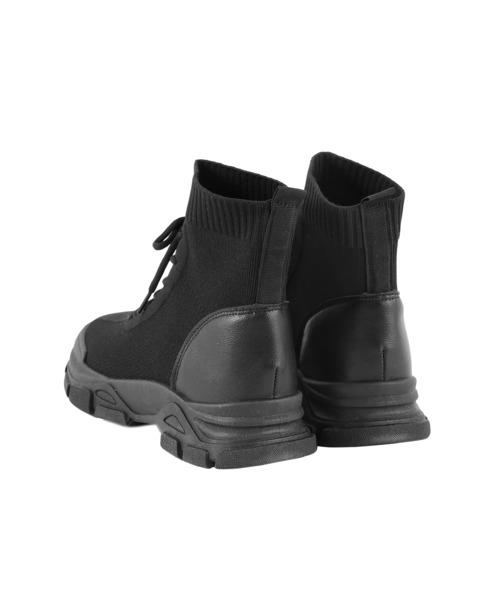 Figments（フィグメンツ）の「レースアップソックスブーツ（ブーツ・レディース・ブラック・MEDIUM/SMALL）」の4枚目の写真