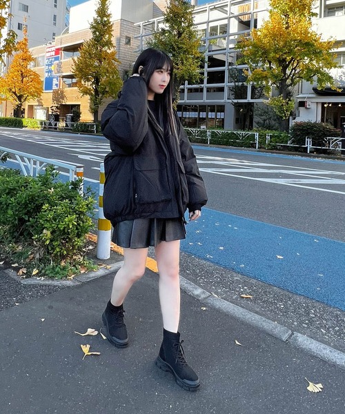 Figments（フィグメンツ）の「レースアップソックスブーツ（ブーツ・レディース・ブラック・MEDIUM/SMALL）」の8枚目の写真