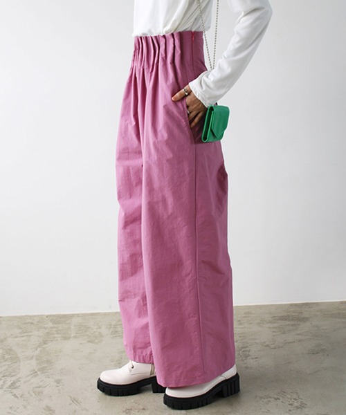 GeeRA（ジーラ）の「タックデザインストレートワイドパンツ（その他パンツ・レディース・アイボリー/ブラック/ピンク・X-LARGE/SMALL/LARGE/MEDIUM）」の20枚目の写真