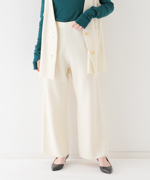 plage（プラージュ）の「スーパーファインウールカシミヤミラノリブ 