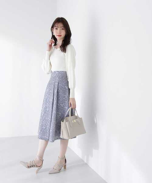 PROPORTION BODY DRESSING(プロポーションボディドレッシング)の「フラワージャガードフレアスカート / 1213120207(スカート・レディース・ブルー/ピンク系その他・SMALL/MEDIUM/X-SMALL)」の14枚目の写真