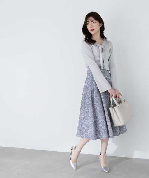 PROPORTION BODY DRESSING(プロポーションボディドレッシング)の「フラワージャガードフレアスカート / 1213120207(スカート・レディース・ブルー/ピンク系その他・SMALL/MEDIUM/X-SMALL)」の15枚目の写真