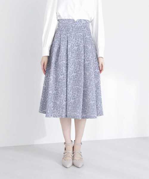 PROPORTION BODY DRESSING(プロポーションボディドレッシング)の「フラワージャガードフレアスカート / 1213120207(スカート・レディース・ブルー/ピンク系その他・SMALL/MEDIUM/X-SMALL)」の17枚目の写真