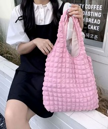 【 ammy. / エイミードット 】 ふわふわ ぽこぽこ ワッフル トートバッグ