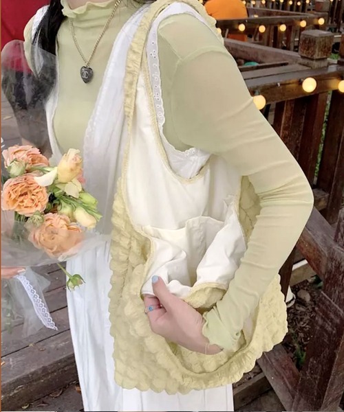 8号帆布トートバッグ(M)クリーム×ミルクティー　　まめちゃん 8号帆布トートバッグ(M)クリーム×ミルクティー まめちゃん様専用