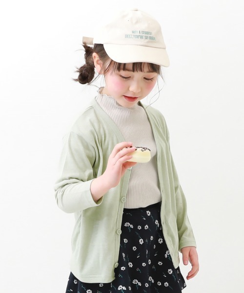 devirock（デビロック）の「UVカット カーディガン（カーディガン/ボレロ・キッズ・杢グレー/ブラック/ブルー系その他2/パープル系その他/ベージュ/オートミール/グリーン系その他/ブルー系その他・100cm/110cm/120cm/130cm/140cm/150cm/160cm）」の5枚目の写真