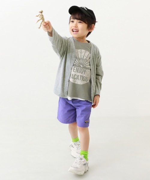 devirock（デビロック）の「UVカット カーディガン（カーディガン/ボレロ・キッズ・杢グレー/ブラック/ブルー系その他2/パープル系その他/ベージュ/オートミール/グリーン系その他/ブルー系その他・100cm/110cm/120cm/130cm/140cm/150cm/160cm）」の10枚目の写真