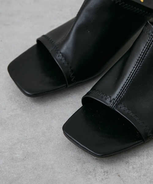 Kastane（カスタネ）の「【2023SSカタログ掲載アイテム】スクエアヒールサンダル（サンダル・レディース・アイボリー/ブラック・S/M/L）」の10枚目の写真