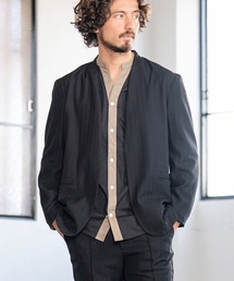 mj9072- HERRINGBONE JACQUARD TAILORED JACKET テーラードジャケット